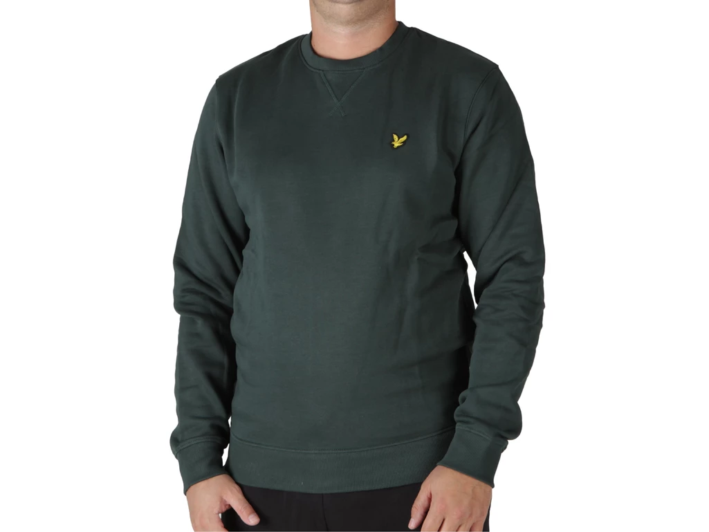  Brushed Back Crew Neck Sweatshirt Argyle Teal - Felpe uomo Lyle & Scott. Disponibile in diverse taglie: s e colori verde. YOUSP