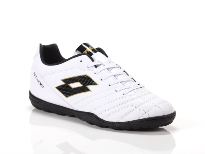  Stadio 705 TF - Calcio uomo Lotto. Disponibile in diverse taglie: 40, 41 e colori bianco, oro, nero. YOUSPORTY.