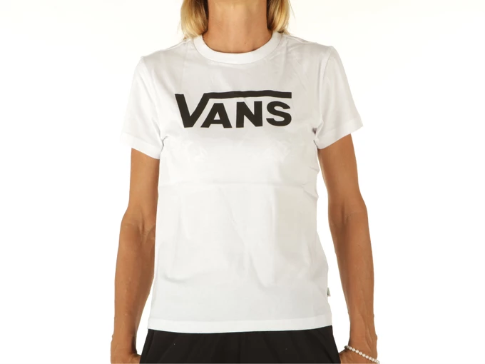  Flying V Crew Tee - T-Shirt donna Vans. Disponibile in diverse taglie: l, m, s, xs e colori bianco, nero. YOUSPORTY.