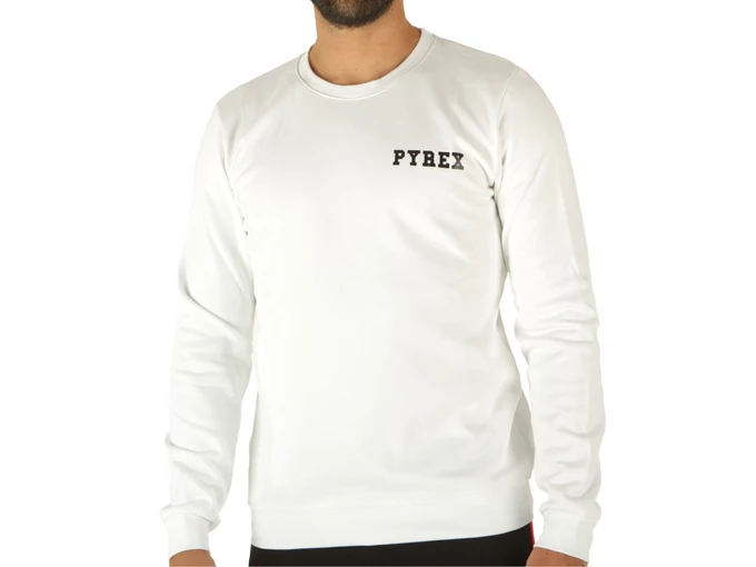  Maglia Girocollo Uomo Felpa Bianca - Felpe uomo Pyrex. Disponibile in diverse taglie: l e colori bianco, nero. YOUSPORTY.