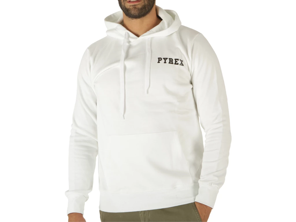 Pyrex Maglia Uomo Felpa Con Cappuccio Bianco hombre 21IPB42785 BIA 