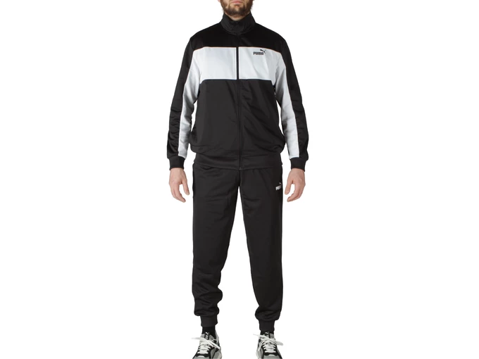  PUMA Poly Colorblock Suit - Tuta uomo Puma. Disponibile in diverse taglie: l, m, s e colori bianco, nero. YOUSPORTY.
