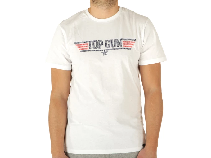 Top Gun Logo - T-Shirt uomo ReCovered. Disponibile in diverse taglie: l, xl e colori bianco. YOUSPORTY.