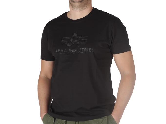  Basic T Carbon Black - T-Shirt uomo Alpha Industries. Disponibile in diverse taglie: l, m, xl e colori nero. YOUSPORTY.