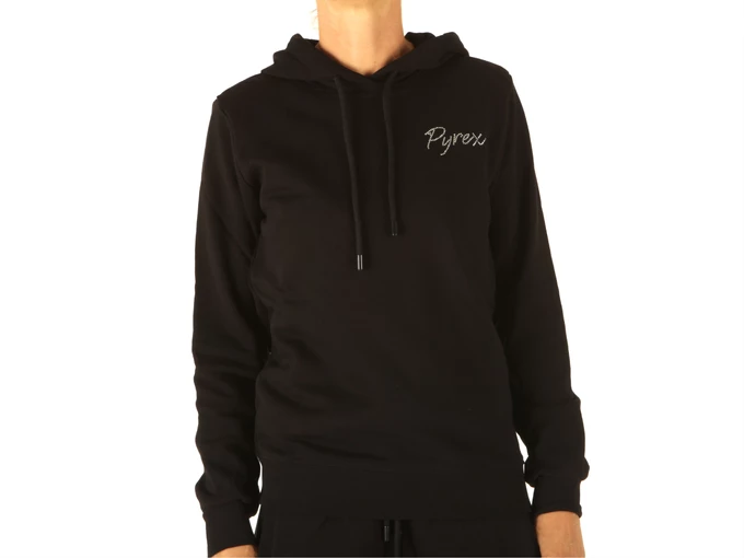  Maglia Cappuccio In Felpa Donna Nero - Felpe donna Pyrex. Disponibile in diverse taglie: l, s e colori nero. YOUSPORTY.