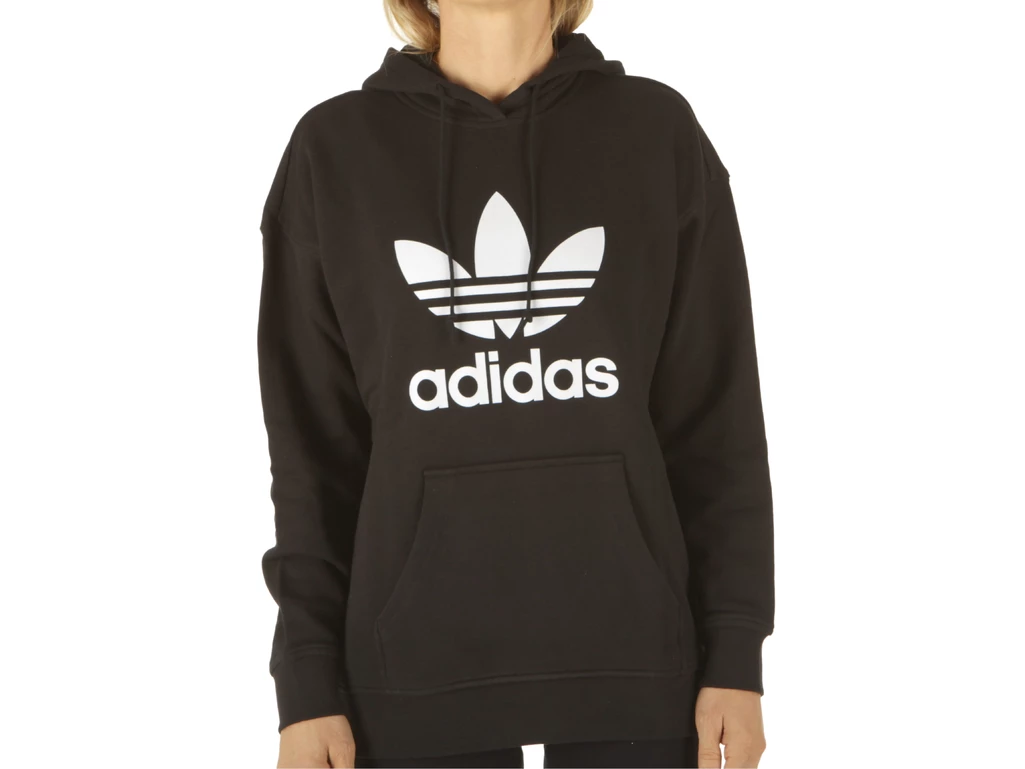 Adidas Trf Hoodie Black White, Taglia 38 Donna Colore Bianco|Nero