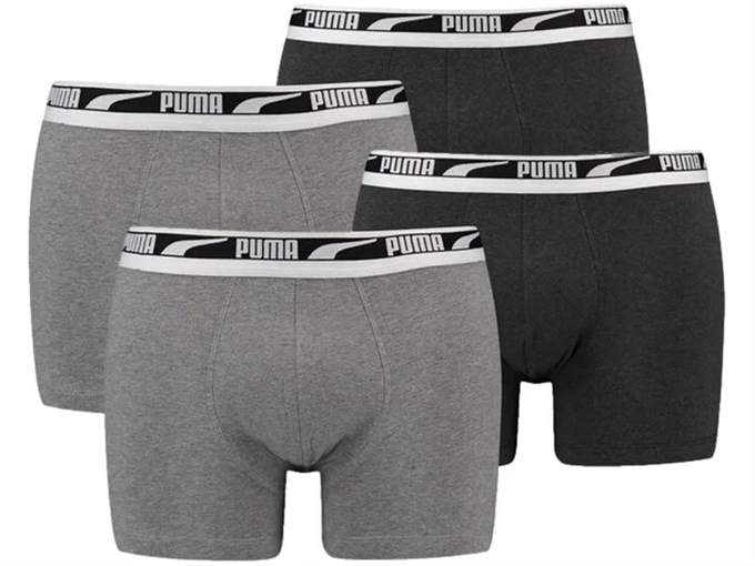  PUMA MEN MULTILOGO BOXER - Intimo uomo Puma. Disponibile in diverse taglie: s e colori grigio scuro, grigio chiaro. YOUSPORTY.