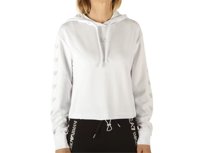  Sweatshirt Bianco - Felpe donna Emporio Armani. Disponibile in diverse taglie: xs e colori argento, bianco. YOUSPORTY.