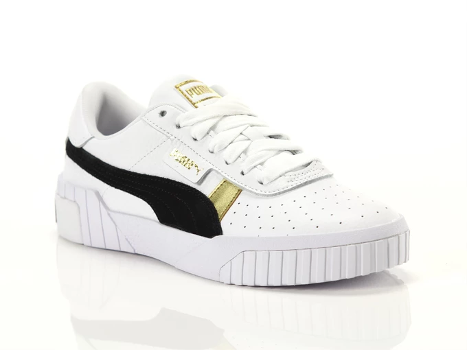 Puma Cali Varsity Wmns White Black Team Gold woman 374109 01