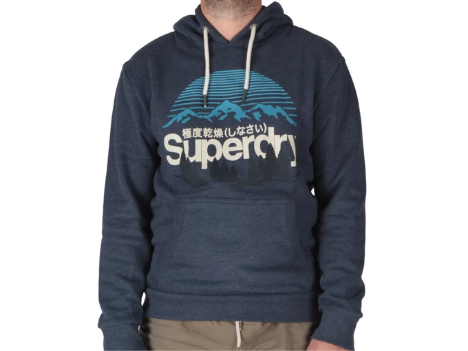 Superdry Cl Great Outdoors Graphic Hoodie Vintage Navy Marl man M2013146A ZE2
