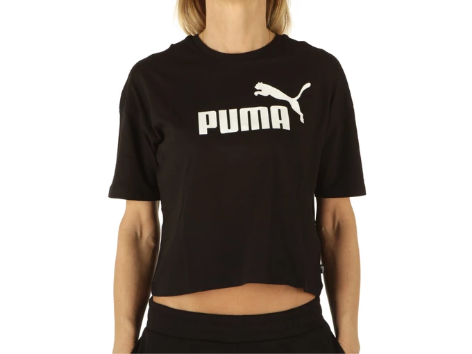 Puma Cropped Logo Tee woman 586866 01