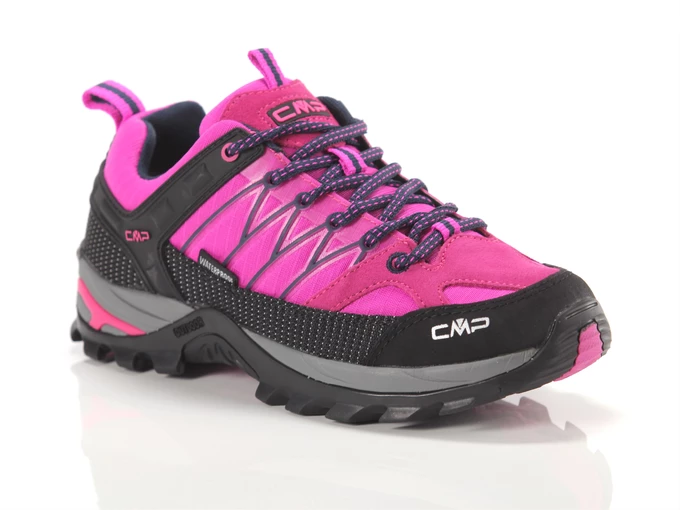 CMP Rigel Low Wmn Trekking Shoe Wp Pink Fluo B. Blue femme 3Q54456 22HL