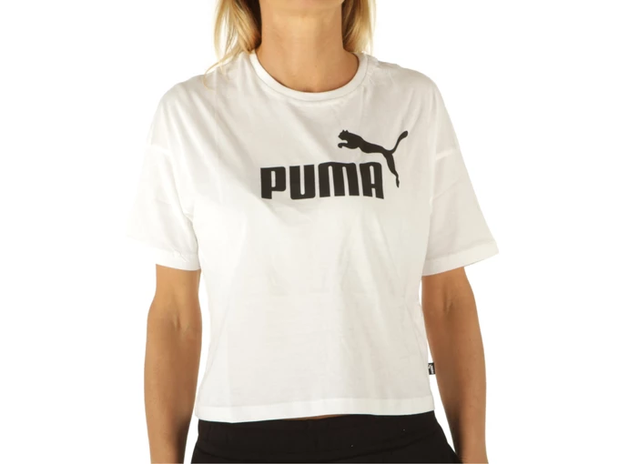 Puma Cropped Logo Tee femme 586866 02