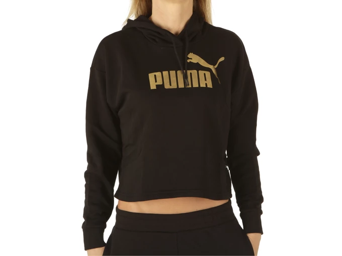 Puma ESS Metallic Logo Hoodie TR mujer 848305 01 