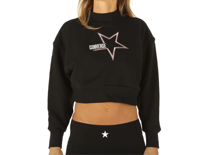 Converse Sweatshirt Cropped Crew All Star woman 10023328-A01