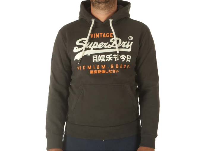 Superdry Classic Vl Heritage Hoodie Washed Black homme M2013126A AFB