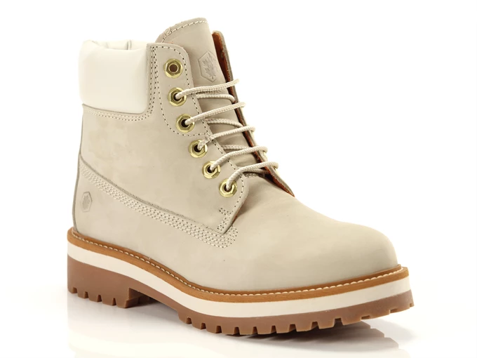 Lumberjack Ankle Boot High Sole Kristy Cream White woman SW50501006 D01M0010
