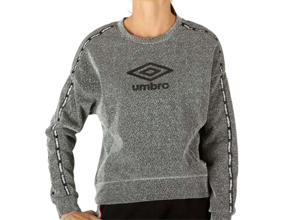  Maglia in lurex - Felpe donna Umbro. Disponibile in diverse taglie: l, s, xs e colori argento, bianco, nero. YOUSPORTY.