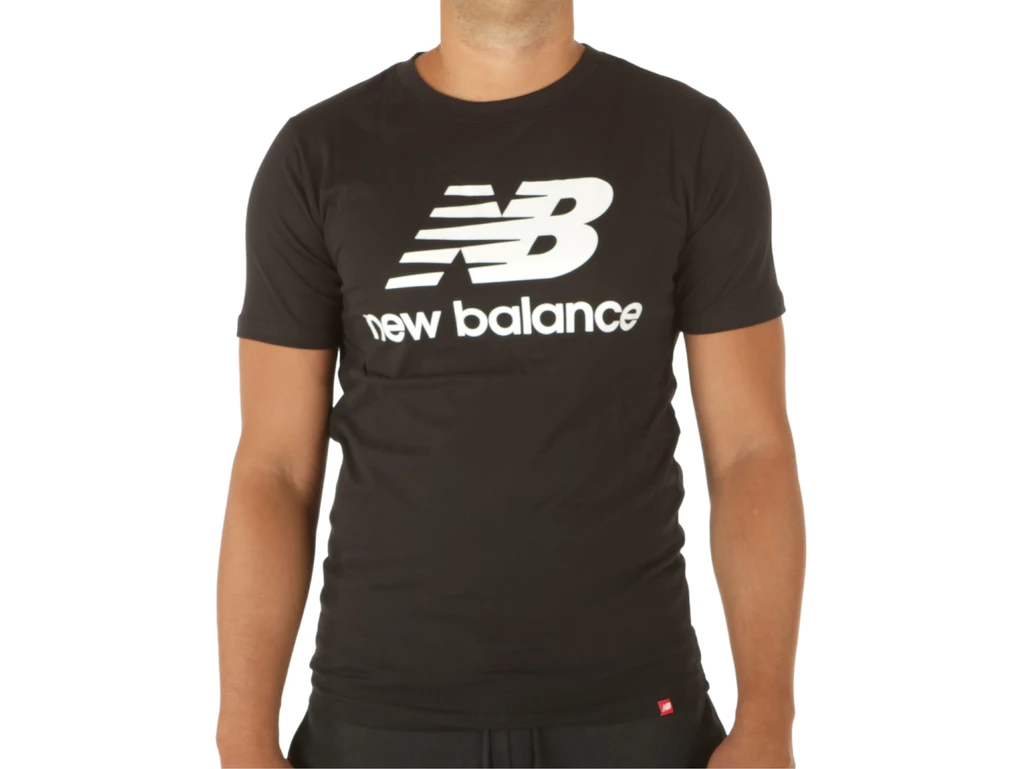 New Balance Essentials Stacked Logo T Black man MT01575 BK