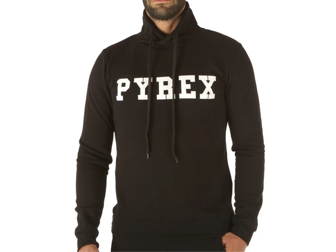 Pyrex Maglia Uomo In Felpa Con Collo Intrecciato Nero man 21IPB40350 NER